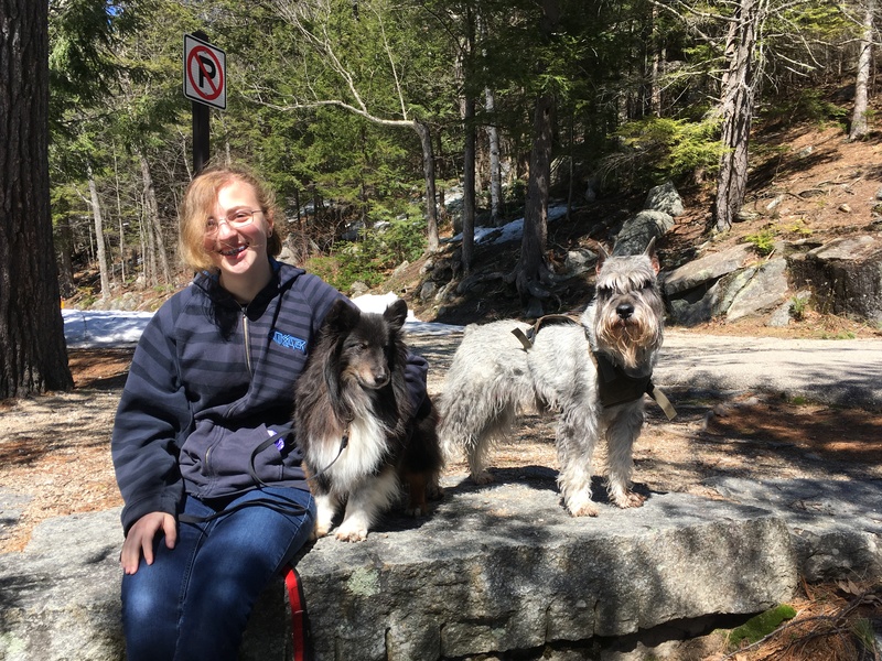 Sarah, Foster & Uhura hiking